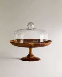 Zara Home сервировочная подставка из стекла, цвет бежевый, 33.5 см