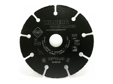Круг карбид вольфрама отрезной 125х22 мм для дерева Super Wood HILBERG