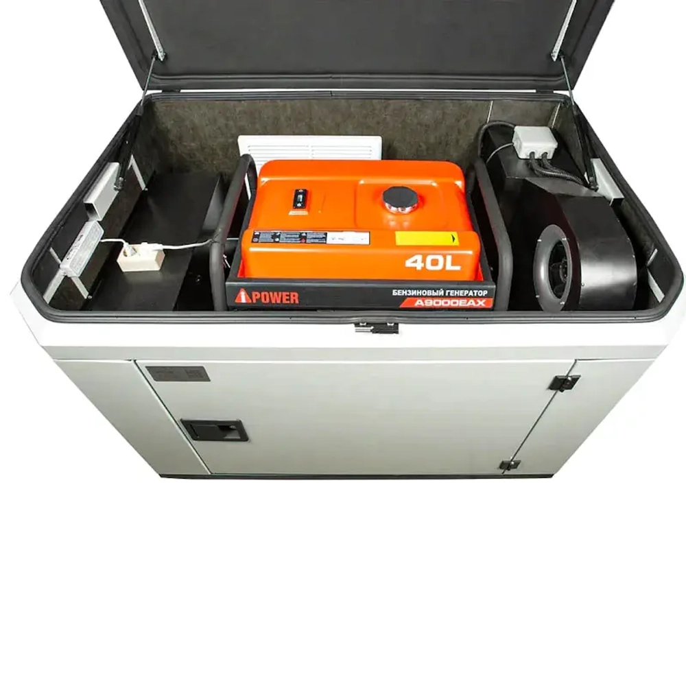 A-iPower A9000EAX бензиновый генератор в кожухе 1400SS RAL 7035 с блоком АВР 400В/25А (8 pin) New УТ-11182382/29109