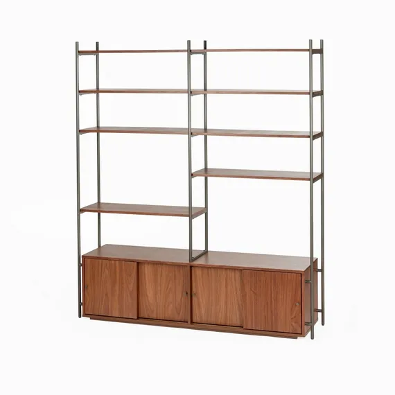 Стеллаж Vallery, 180х160 см, шпон ореха