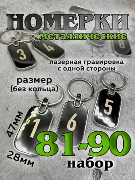 Номерки на ключи металл