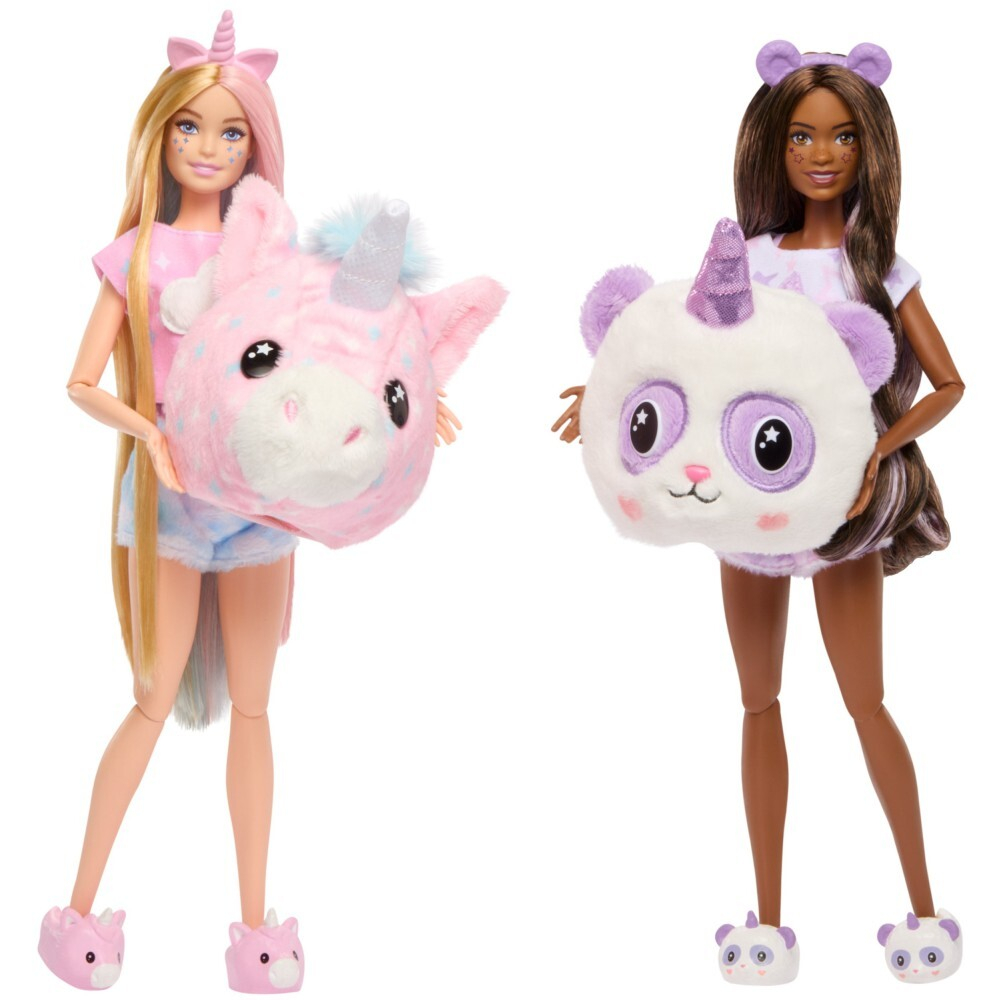 Barbie Cutie Reveal - подарочный набор для пижамной вечеринки с 2 куклами и аксессуарами HRY15 / артикул   HRY15  / GTIN 194735188574