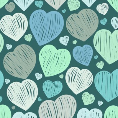 Сердце на зеленом