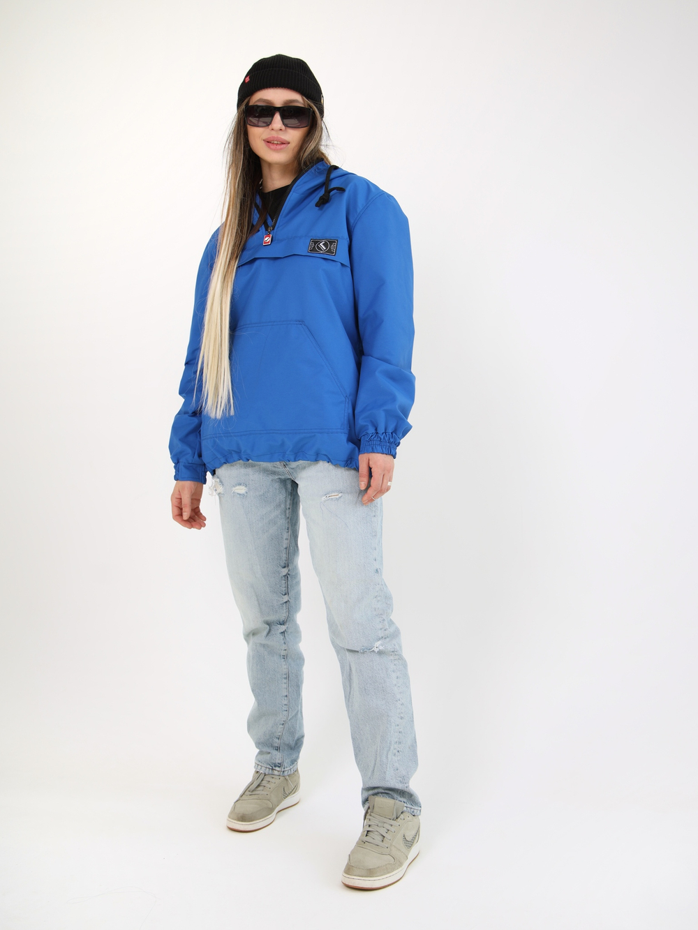 Анорак мужской без утеплителя васильковый Город Горький