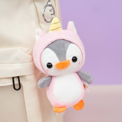 Мягкий брелок Пингвин, розовый