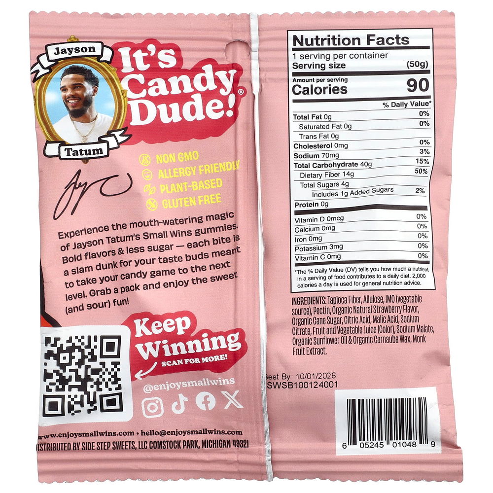 Enjoy Small Wins, жевательные таблетки, классическая клубника, 50 г (1,8 унции)