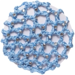 Сетка на пучок «Ballet style - Стразики», микс 6 цветов, d-10см