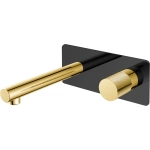 Смеситель для раковины Boheme Stick 125-BG.2 С ВНУТРЕННЕЙ ЧАСТЬЮ, black, touch gold