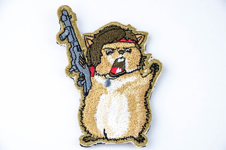 Шеврон хомяк Рембо (Вышивка)