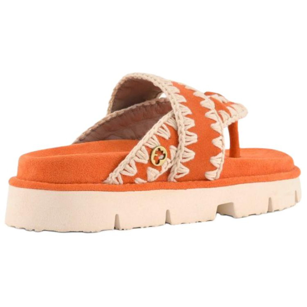 MOU Bio EVA Abrasion Resistant Flip Flops Women"s Dark Orange
