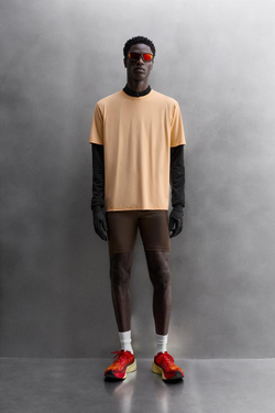 ZARA ФУТБОЛКА С КОРОТКИМ РУКАВОМ ДЛЯ БЕГА, ОРАНЖЕВЫЙ