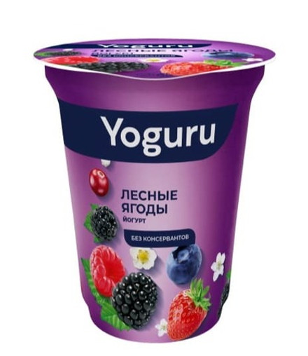 Йогурт "YOGURU" 1,5% 310г. Лесные ягоды Минск