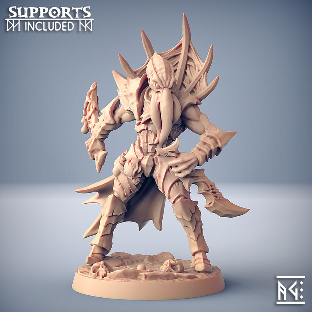 Иллитид mind flayer Illithid Свежеватель разума Вор Ассасин Разбойник Плут Бандит миниатюра для dnd, днд, pathfinder, фентези, Настольная игра, НРИ, Варгейм, РПГ