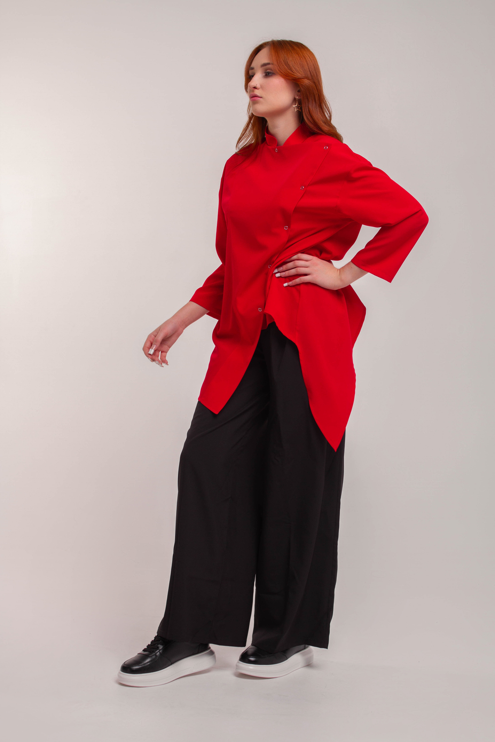 РУБАШКА-КИТЕЛЬ 23X. PROF красная