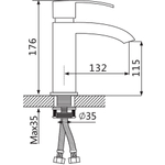 Смеситель для раковины Oute T10 T1001-1