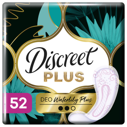 Прокладки ежедневные Discreet Plus Deo Waterlily 52 шт