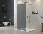 Душевая перегородка Cezares LIBERTA-L-2-80-120-GR-Cr профиль хром, стекло серое