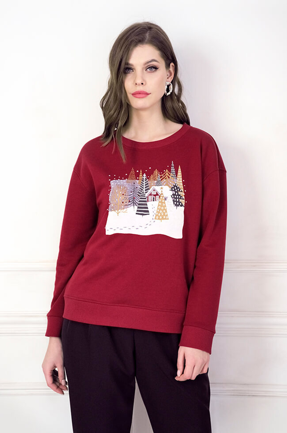 22444 Джемпер женский (бордовый)