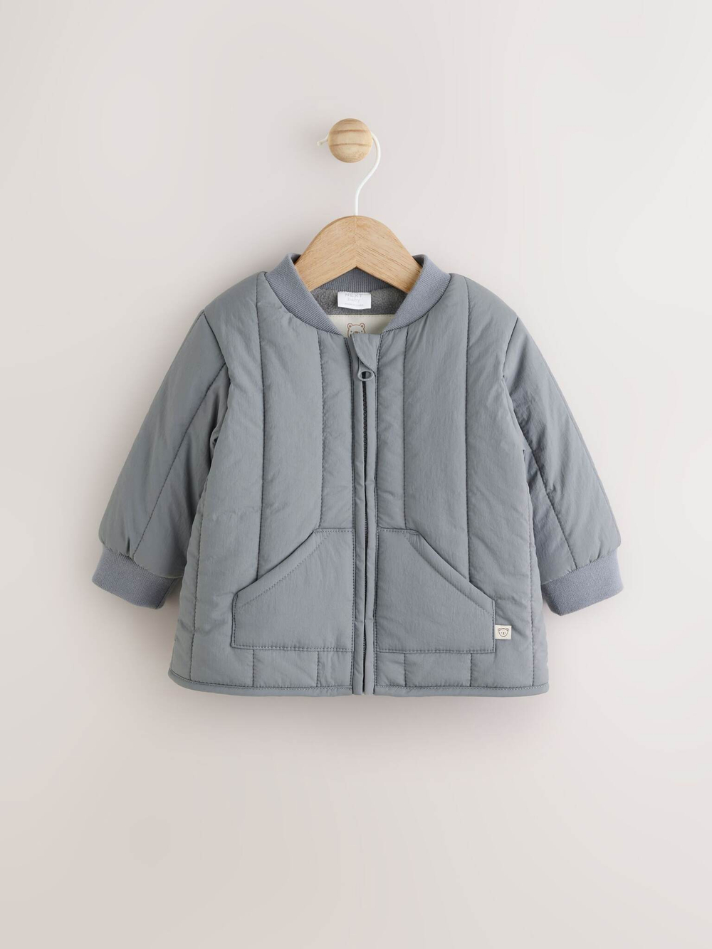 Бомбер утепленный для мальчика Next AU1-019, Серый