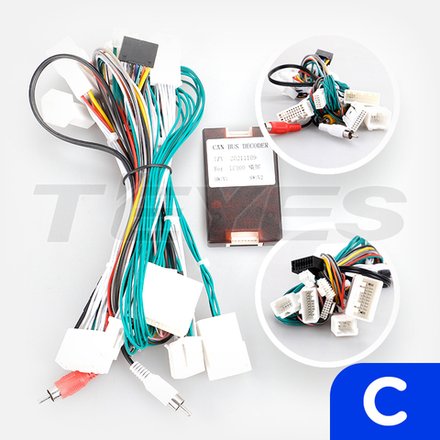 Комплект рамки с разъёмами 10.1"+can Toyota Lexus LX470, Land Cruiser 100 2002-2007 с климатом на цветном экране - Car-Smart 7083C