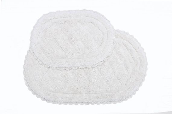 Набор ковриков кружево 60х100 и 50х70 KIMBERLY (крем)