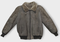Дублёнка винтажная из овечьей шкуры (XL)