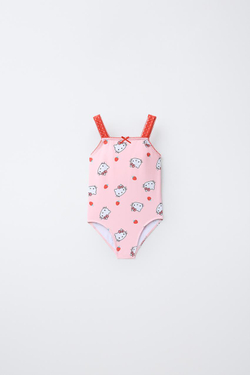 ZARA /КУПАЛЬНИК С ПРИНТОМ HELLO KITTY © SANRIO, РОЗОВЫЙ