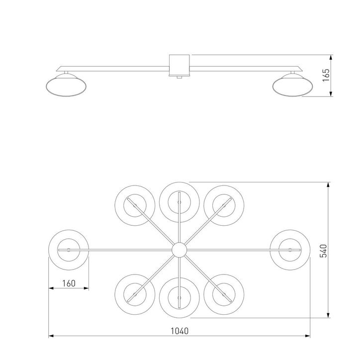 Потолочная люстра Eurosvet Opaline 70220/8 черный