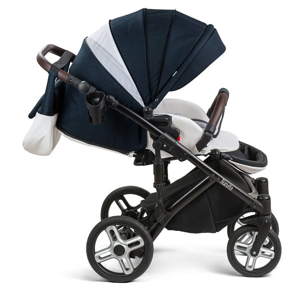 Детская коляска Nuovita Carro Sport 2 в 1 Blu bianco/Сине-белый