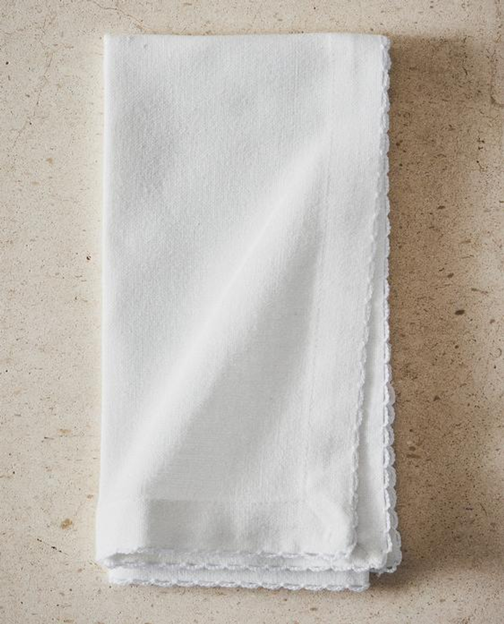 ZARA HOME САЛФЕТКИ С ФЕСТОНАМИ (НАБОР ИЗ 2 ШТ.), БЕЛЫЙ