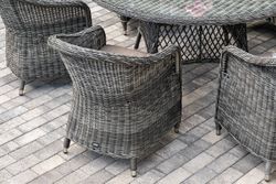 "Эспрессо–150 R" обеденная группа плетеная, цвет графит