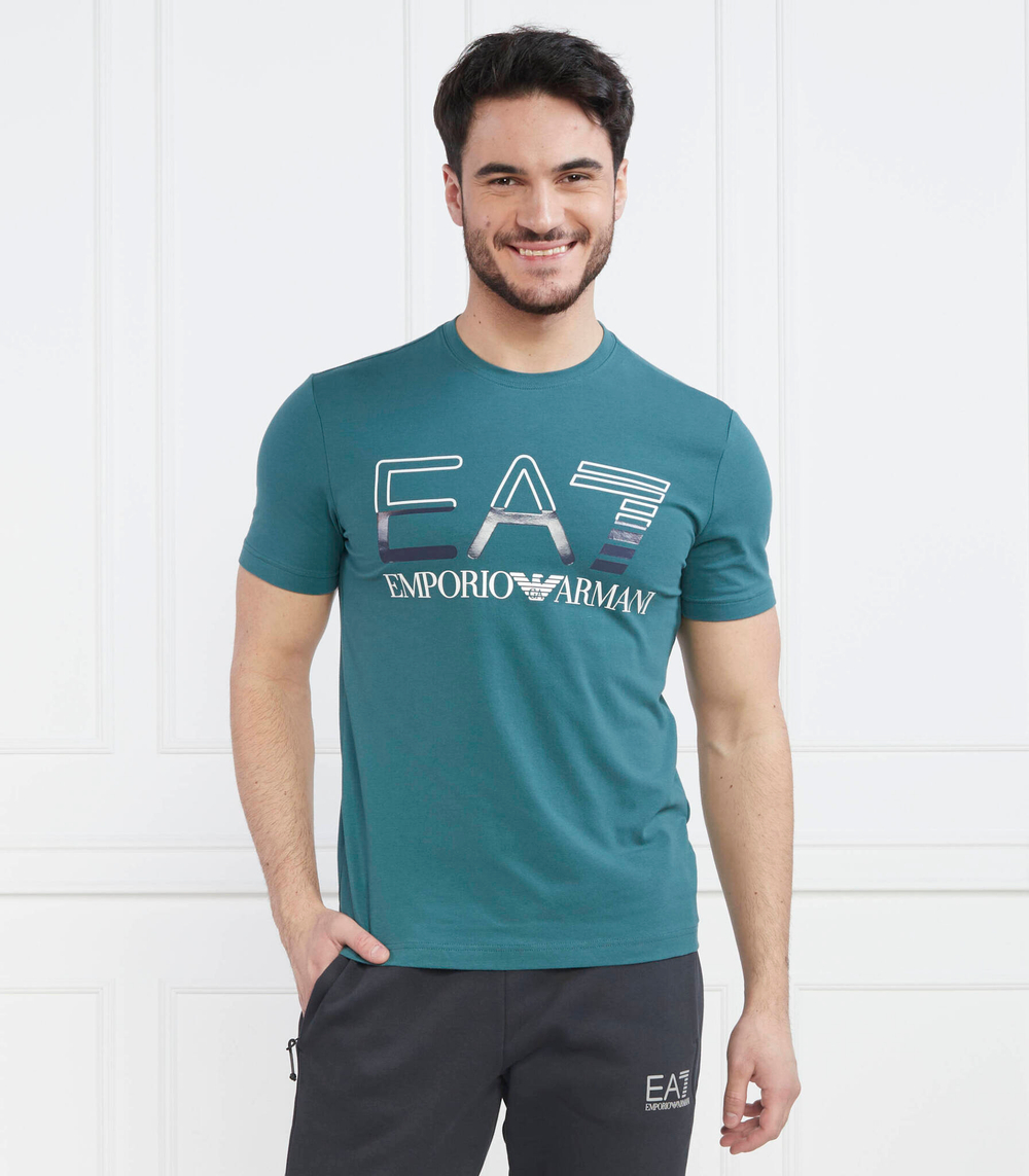 футболка EA7 - зеленый(3RPT07 PJLBZ)