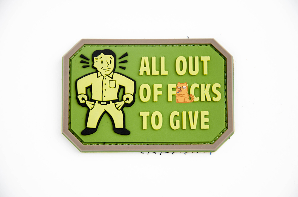 Шеврон All out of fucks to give PVC