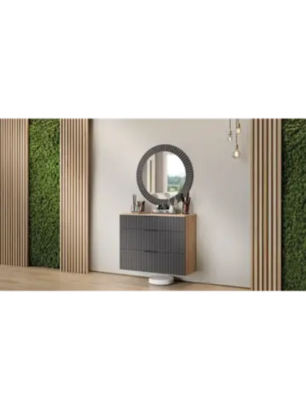 Прихожая с зеркалом Дуб Крафт золотой 100х43х170