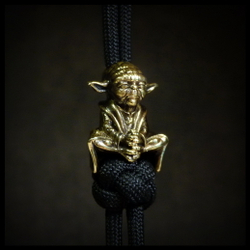 Бусина "Мастер Йода" для темляков или браслетов латунь