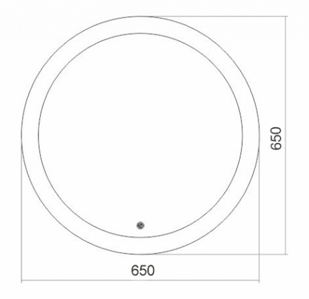 Зеркало AZARIO Перла 650 сенс.выкл  8770
