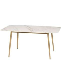 Обеденный стол Cobe 160х80 см, белая керамика