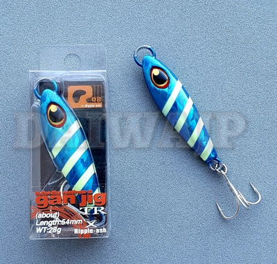Пилькер TSURUGIYA GAN JIG 35g Zebra Blue Glow