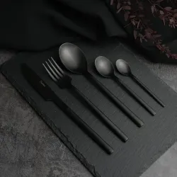 Нож столовый 22 см матовый черный цвет Black Sapporo PVD P.L. - Davinci [12]