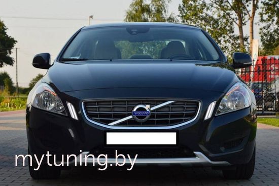 Юбка переднего бампера  V.1 для VOLVO S60 V60 2010-2018
