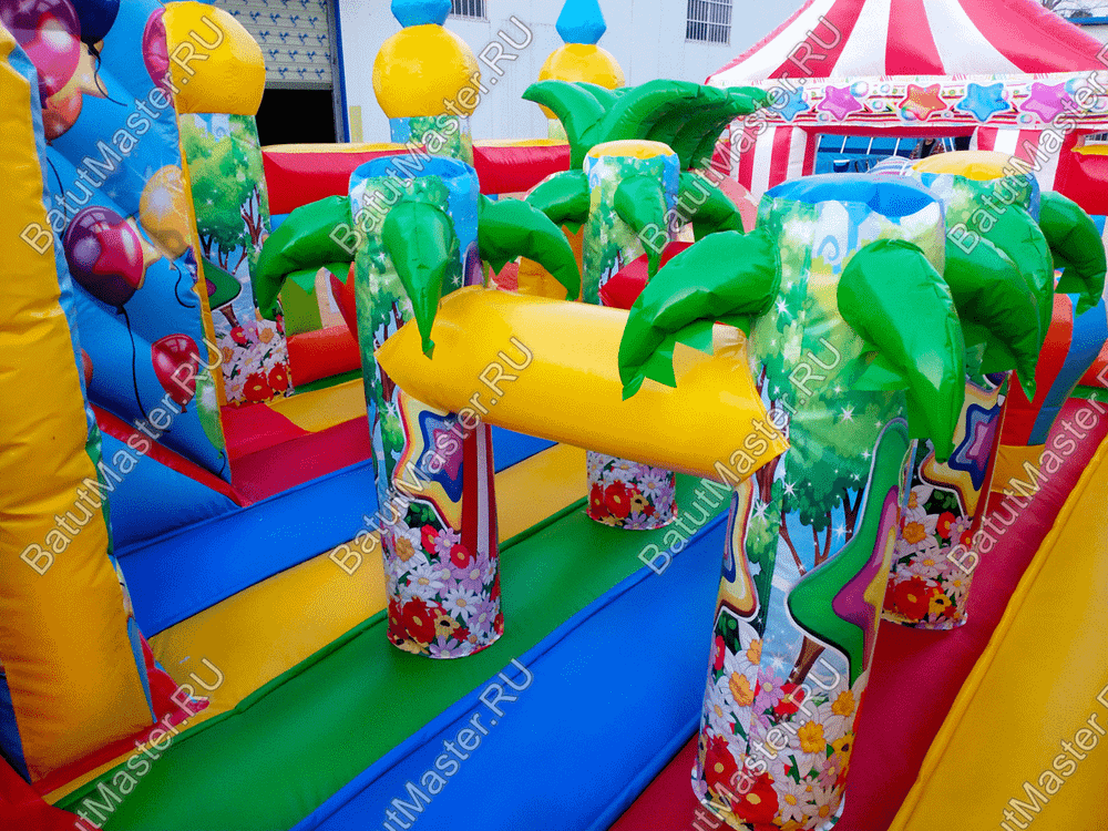 Коммерческий надувной батут "Цирковые приключения" 6*5*2.8 м