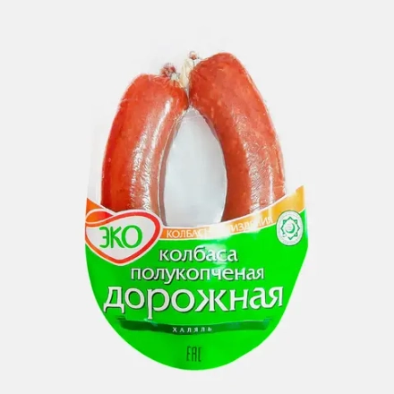 Колбаса Эко Дорожная Халяль полукопченая из мяса птицы 300г