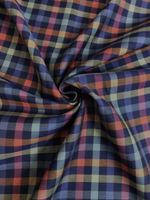 Коттон сорочка принт клетка, олива/бордо/синий/черный NB#89