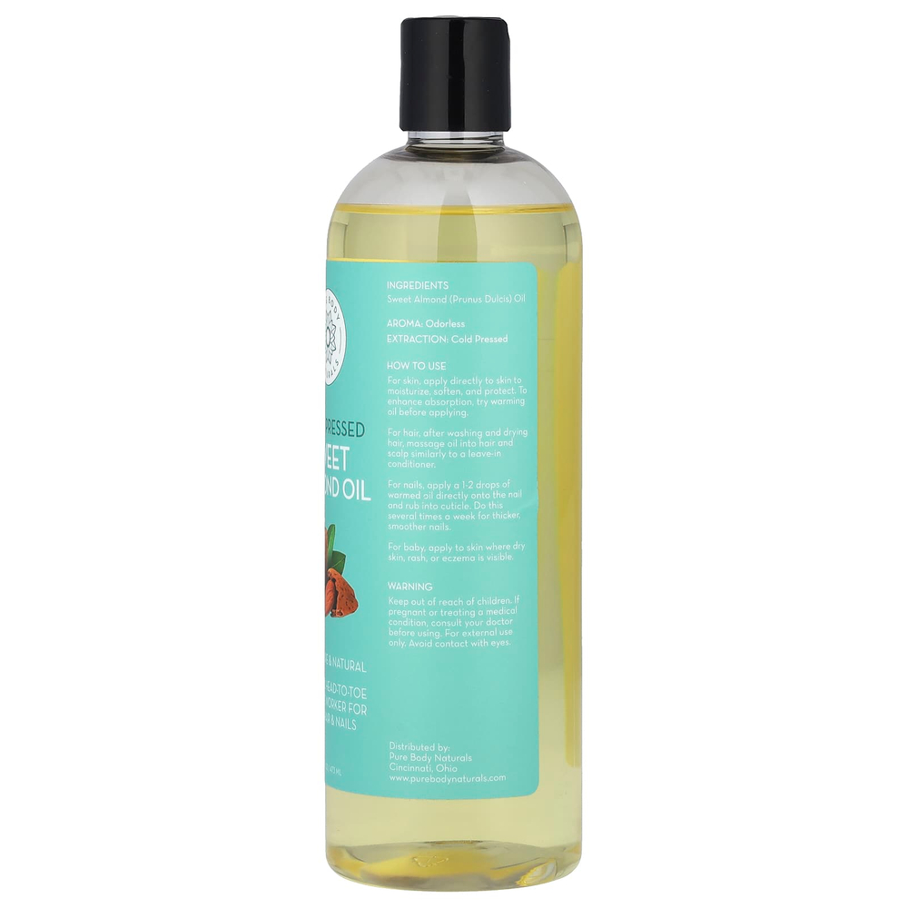 Pure Body Naturals, Масло сладкого миндаля, 473 мл (16 жидк. унц.)