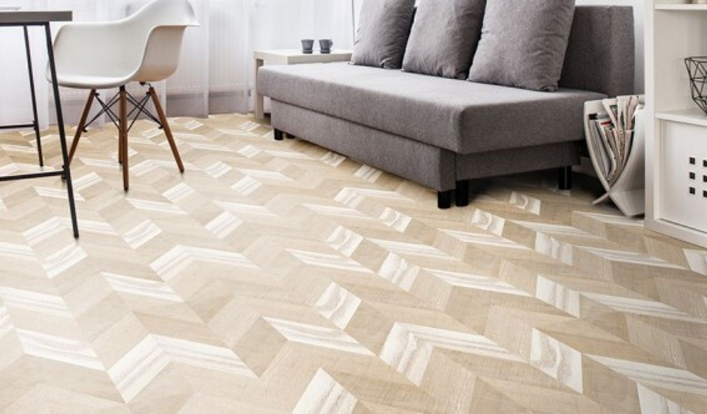Chevron Cream HC PRINTCORK 1235*305*6 мм клеевой пробковый пол