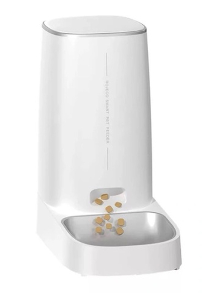 Умная кормушка для животных XiaoMi Rojeco 4L Automatic Pet Feeder WIFI Version Single Bowl, белый (RJJDS0WIFI-4L)