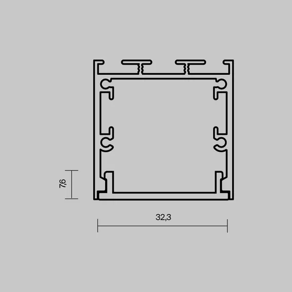 Рассеиватель для профиля 35x35 (Чёрный, 2 м), ALM-35-B-DF-2M 642040 Led Strip 642040