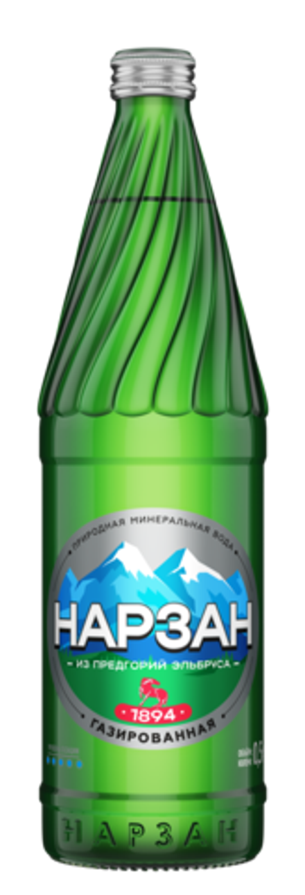 Нарзан минеральная вода 0,5л стекло газ