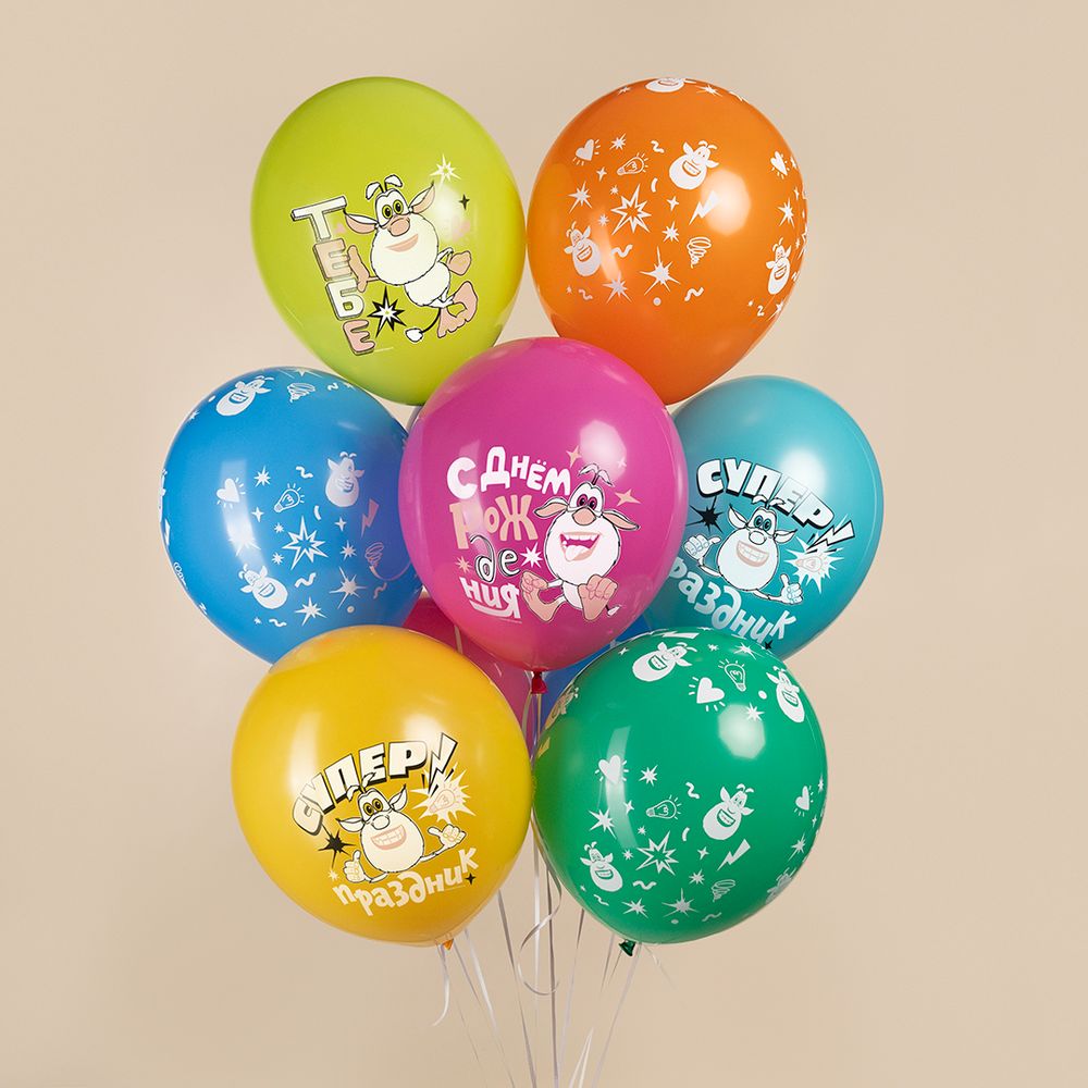 Шар (12''/30 см) Буба, Ассорти, пастель, 1 ст, 25 шт.