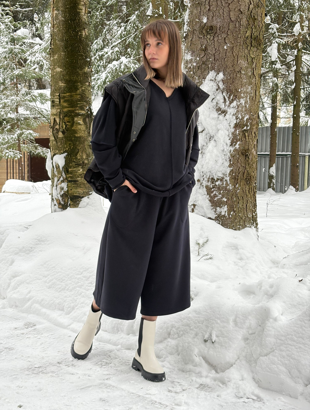 Бермуды /синий футер петля